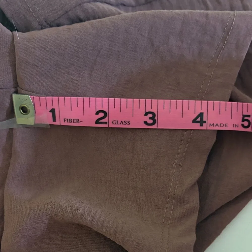 Chic High Waist Women's Shorts in Rose Brown Size Lg